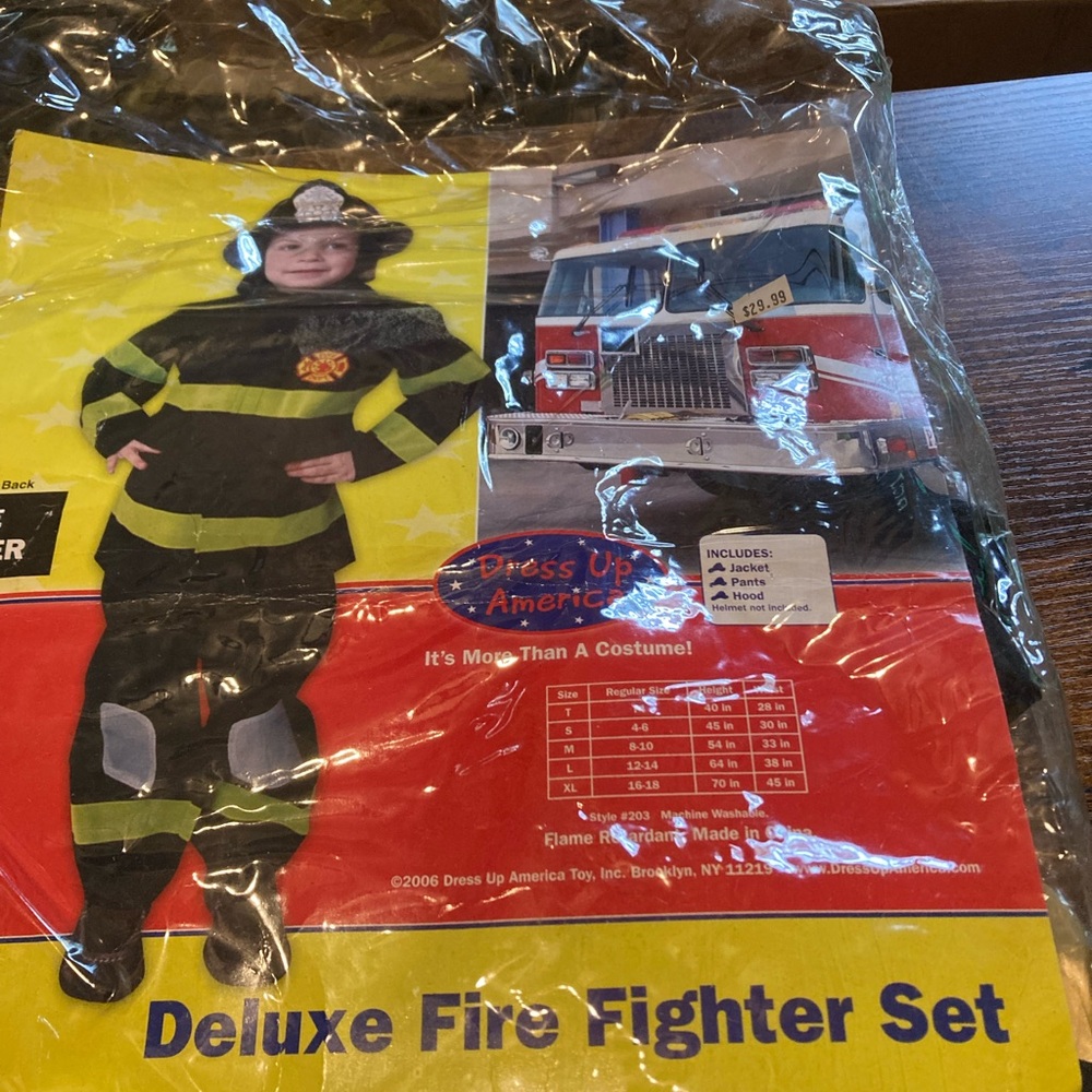 Dress Up America deluxe firefighter set for child